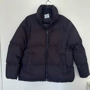 Black oversized bomber jacket XS